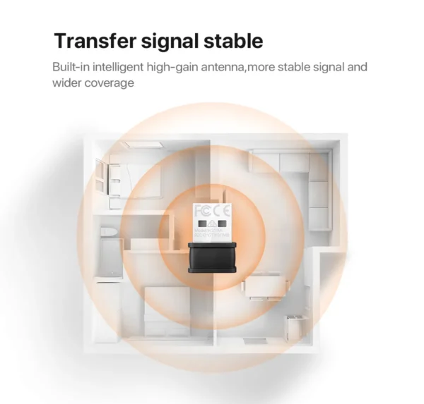 Wireless nano USB adapter for uninterrupted browsing and streaming