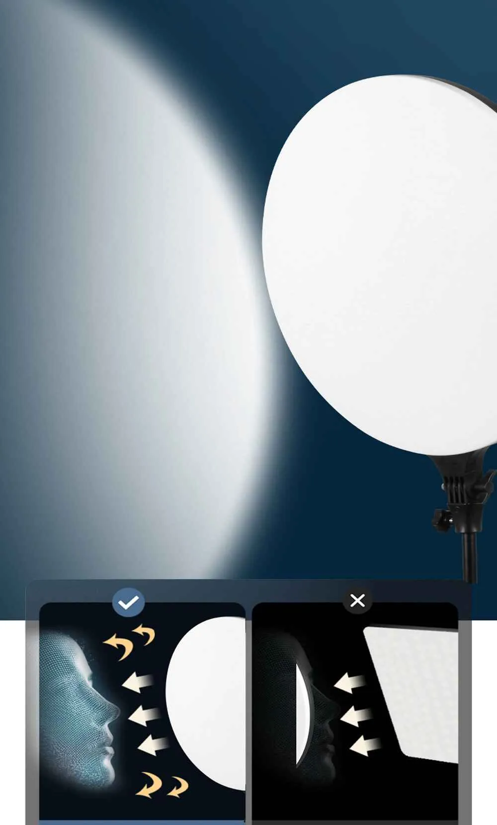 High Brightness 60W LED Ring Light for Beauty & Streaming
