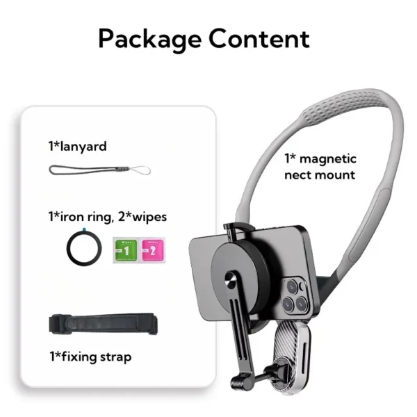 360° Adjustable Neck Strap for Mobile Video Recording