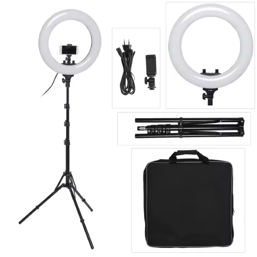 LED Soft Ring Light 45.7cm RL18 with 7ft Stand for Makeup & Vlogging
