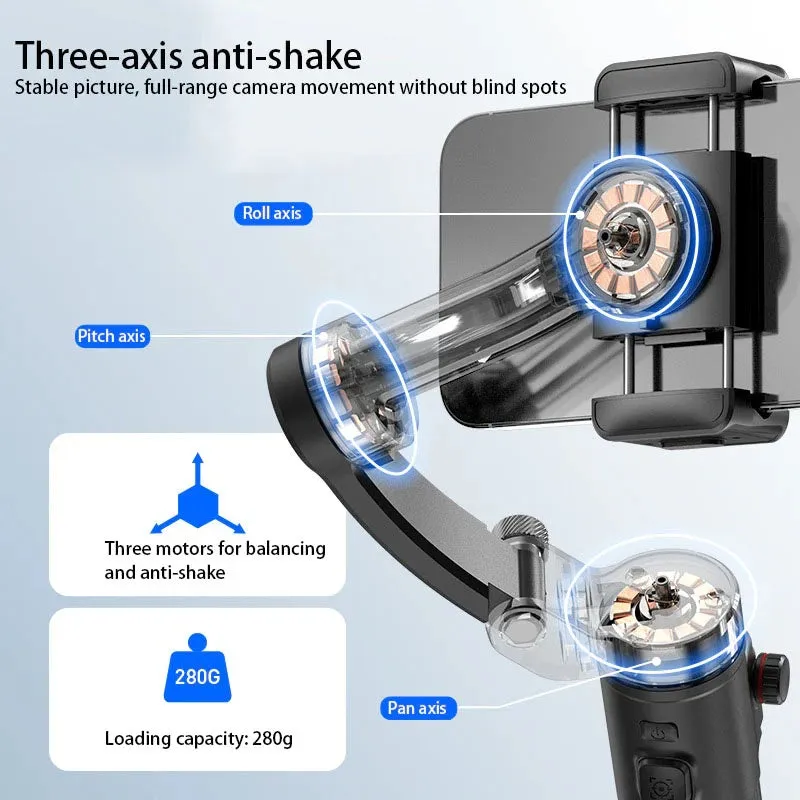 Foldable M02 Smartphone Stabilizer with AI Tracking