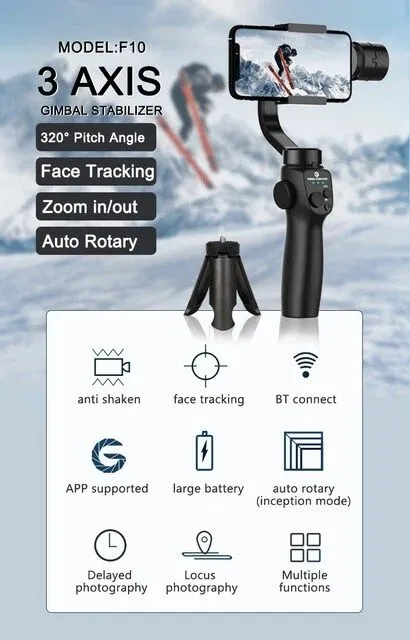 AI Tracking 3-Axis Gimbal for Video Recording