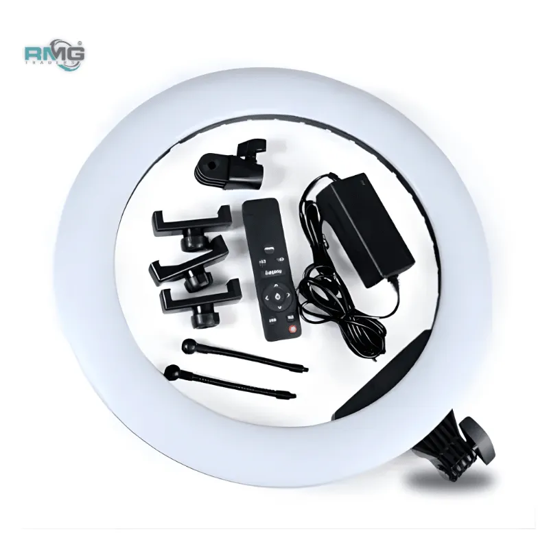 ring light with 3 phone holders