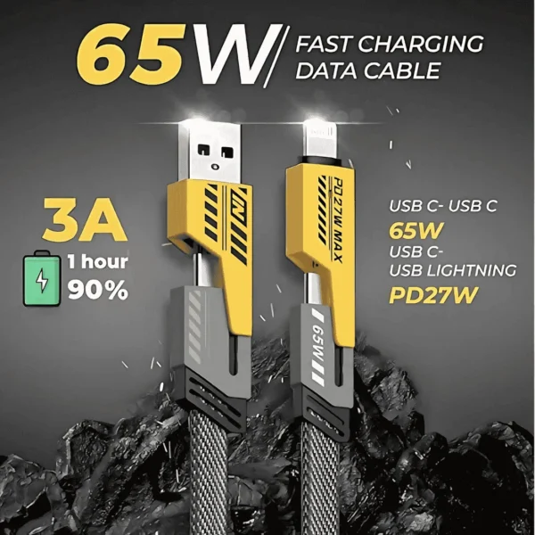 4 in 1 Multi USB PD Fast Charging Cable – Universal Charger for All Devices