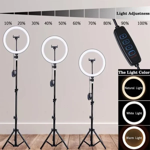 Selfie LED Ring Light for Professional Vlogging & Streaming