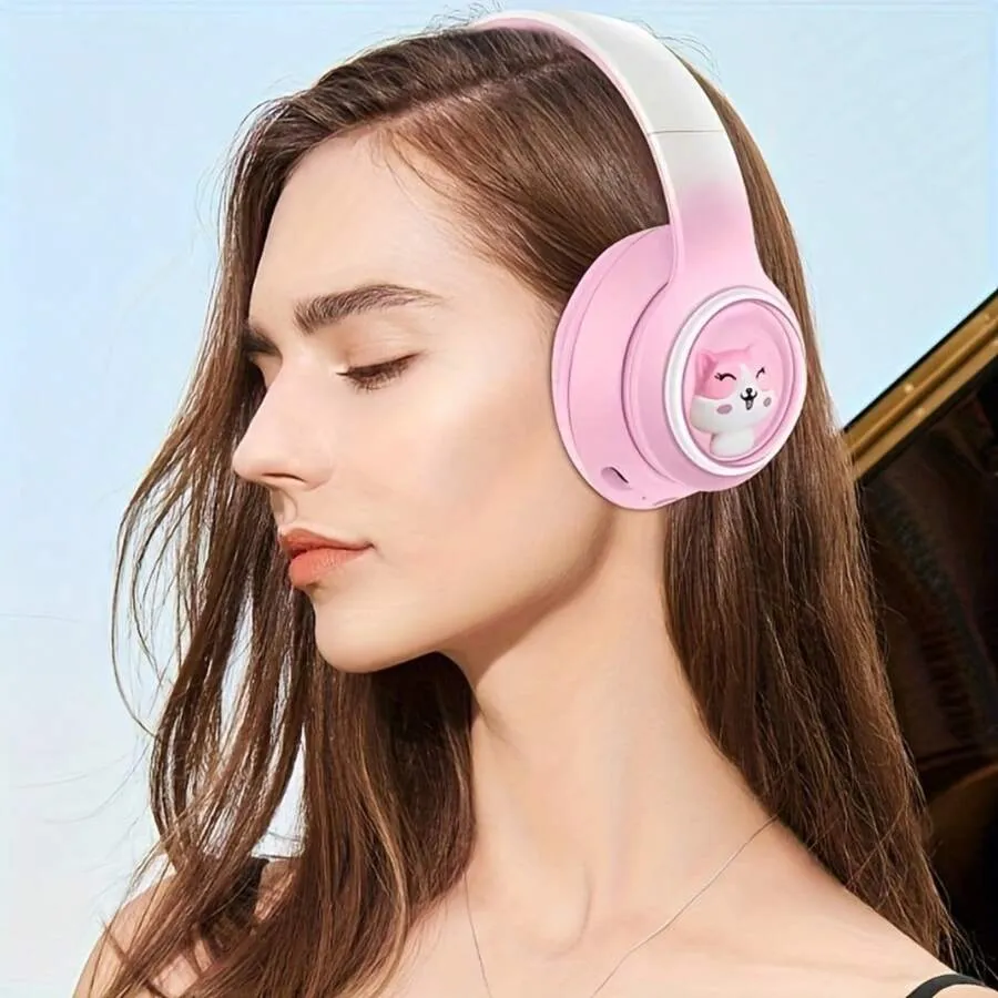 Cute AKZ-08 Bluetooth Headband Headphones with Stereo Sound