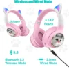 Adorable Cat Ear Bluetooth Headset with Soft Ear Cushions