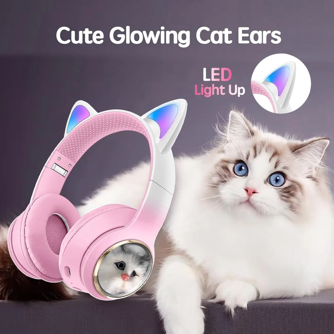 7D Stereo Sound Wireless Gaming Headset for PC, PS4, PS5