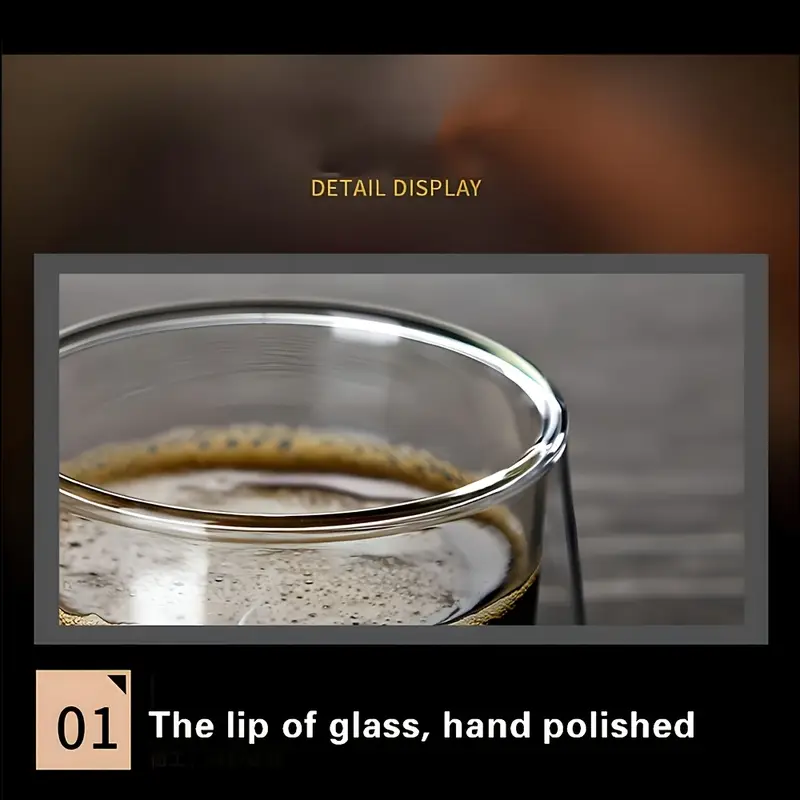 Insulated Borosilicate Glass Coffee Cup with Heat-Resistant Design