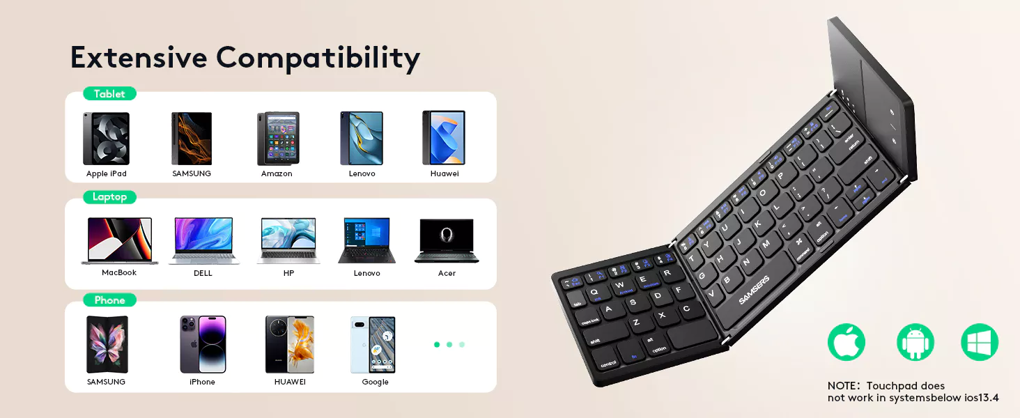 Keyboard with Built-in Mouse Touchpad 