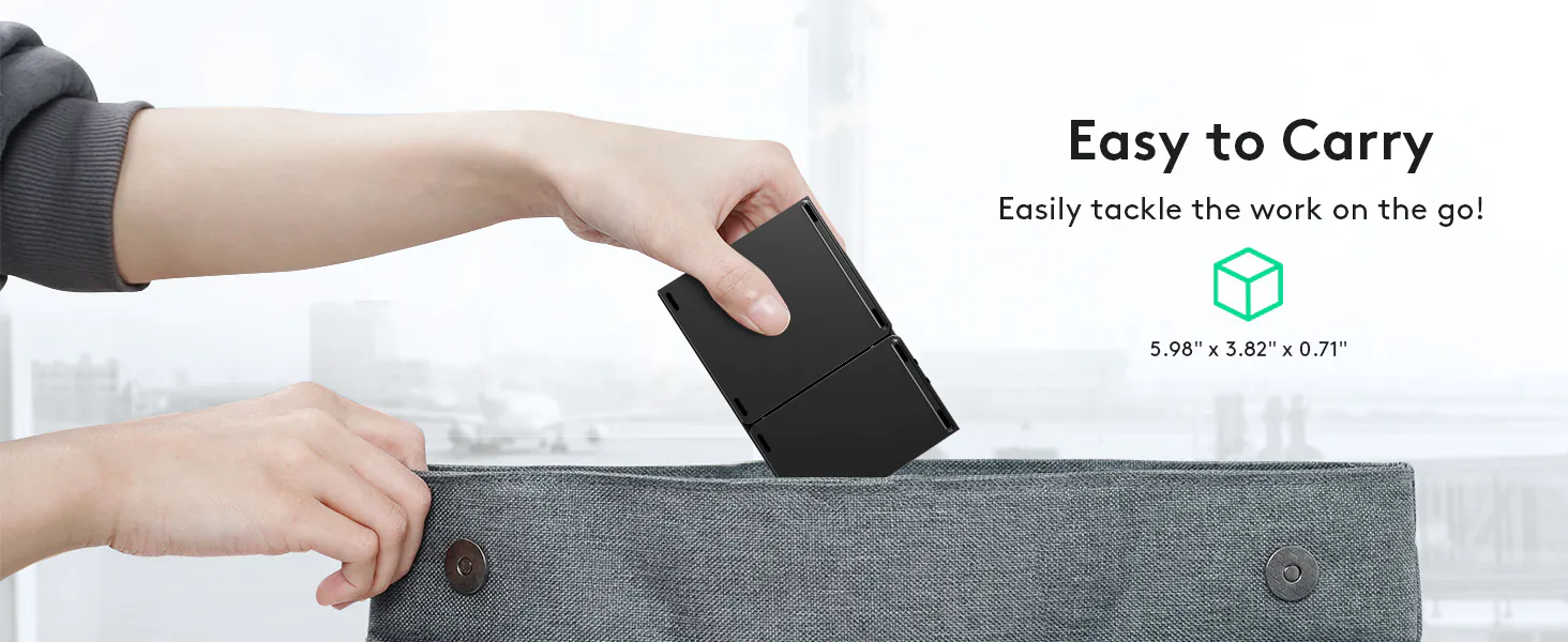 Tri-Fold Rechargeable Bluetooth Keyboard 