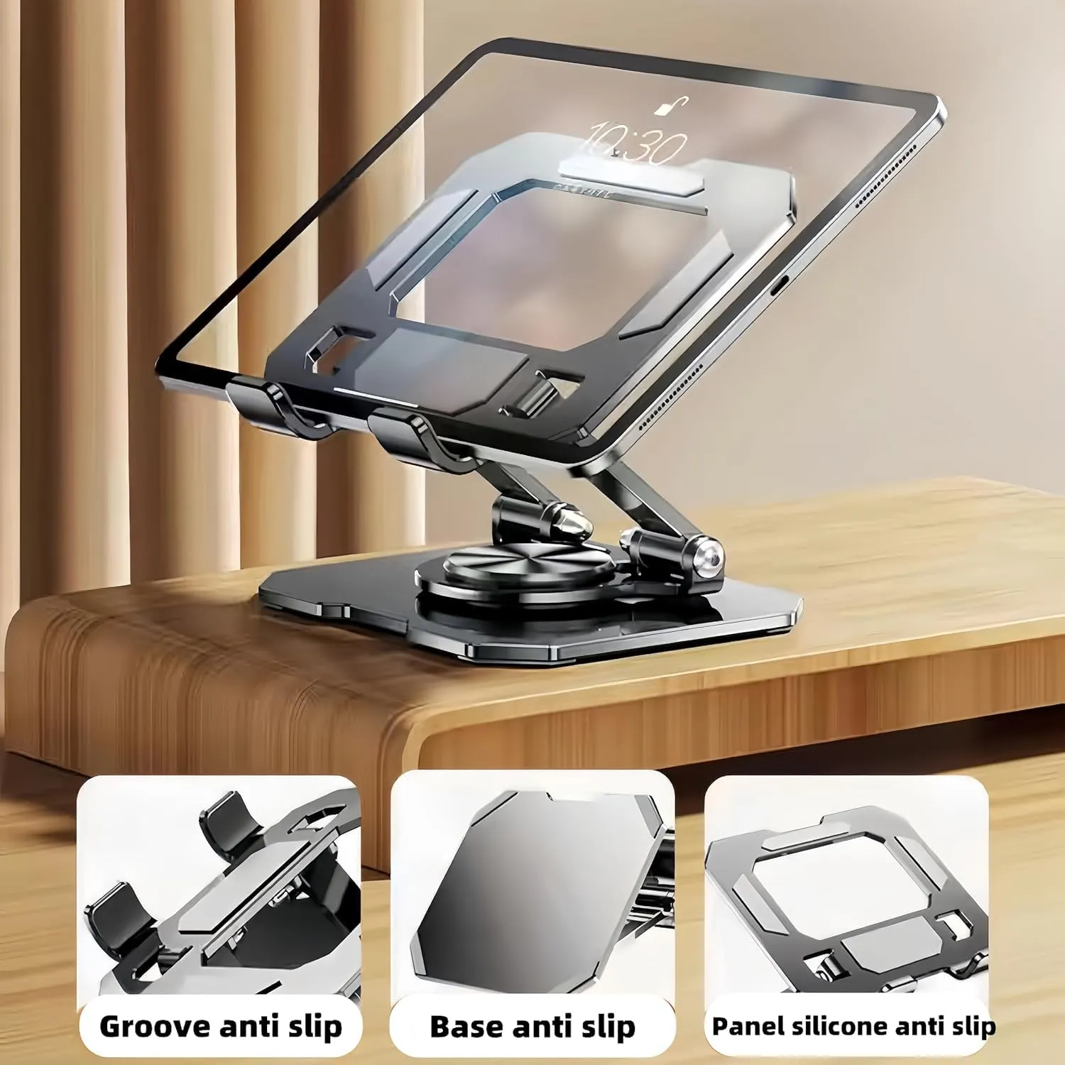 Rotating Metal Tablet Holder for Office