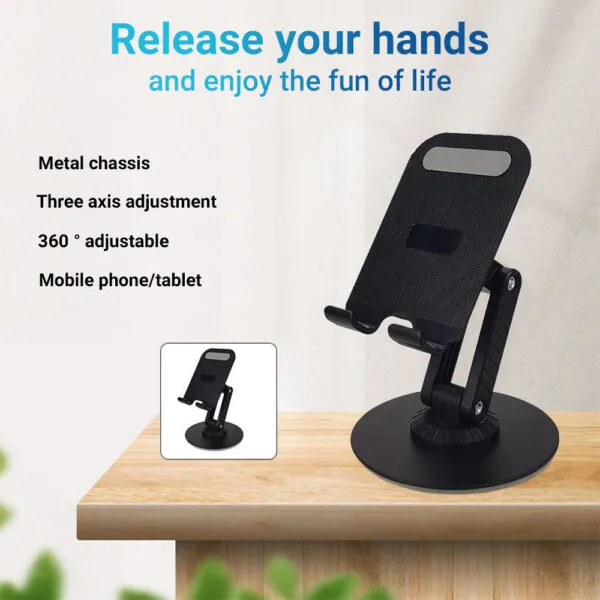 Compact, portable, and stable phone stand for desk