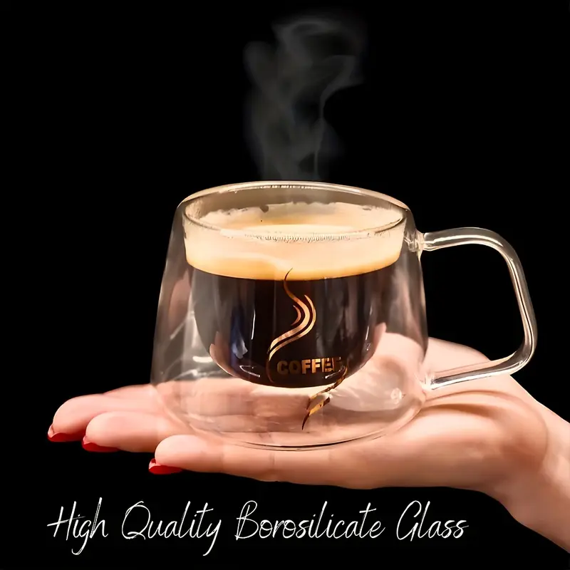 Heatproof Double-Walled Coffee Mug with Elegant Design