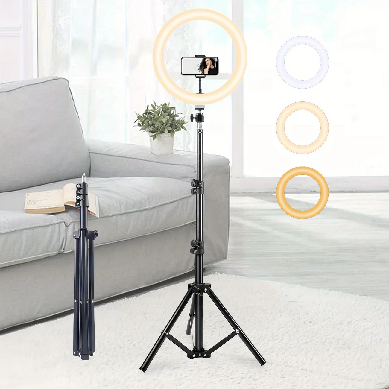 USB Powered Ring Light and Wireless Earbuds Combo