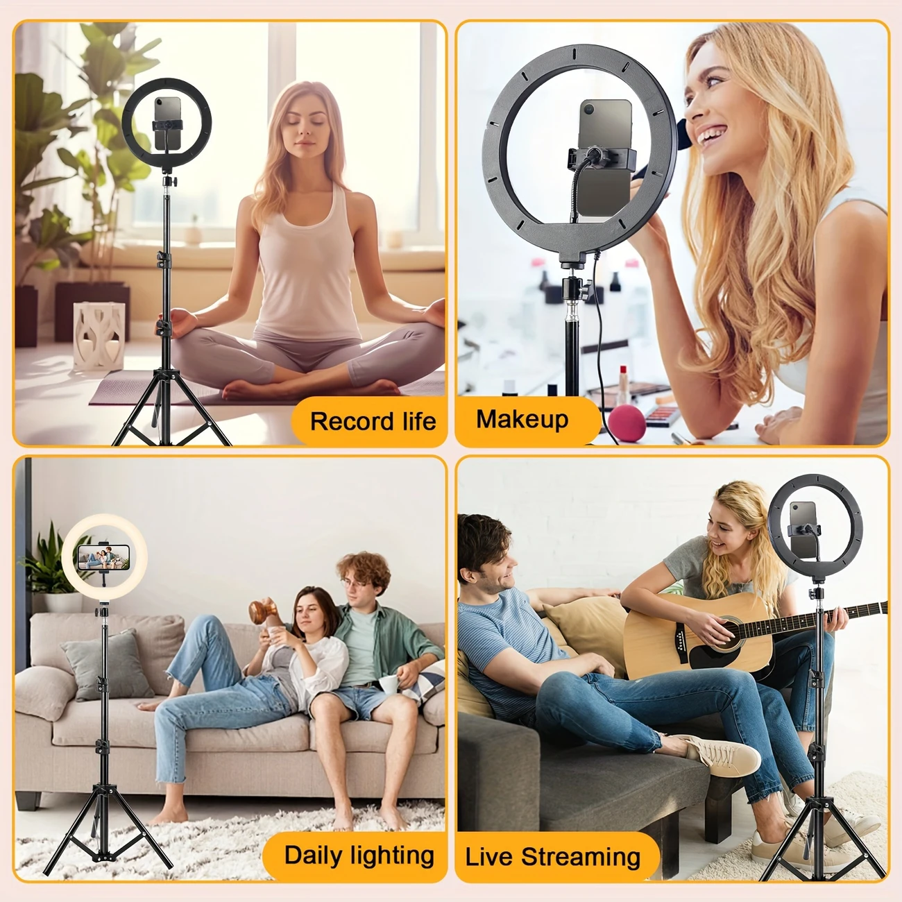 Beauty Vlogging Ring Light with Adjustable Stand