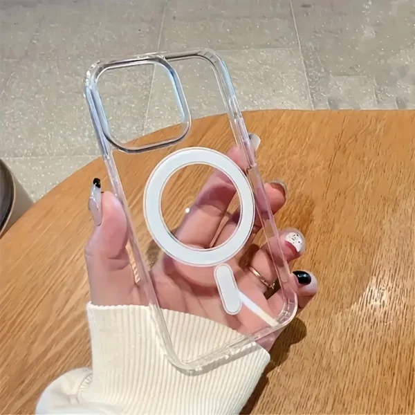 Clear Hard Back iPhone 16 Case with Soft Edges