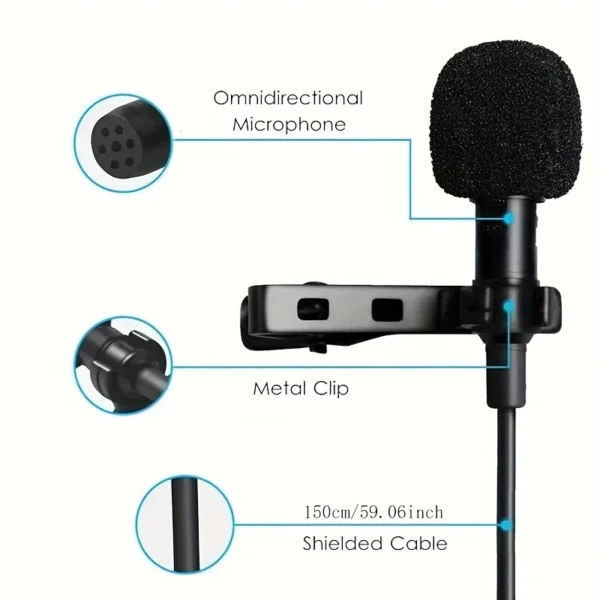 Compact Mini Mic for YouTube, Podcasts, and Interviews