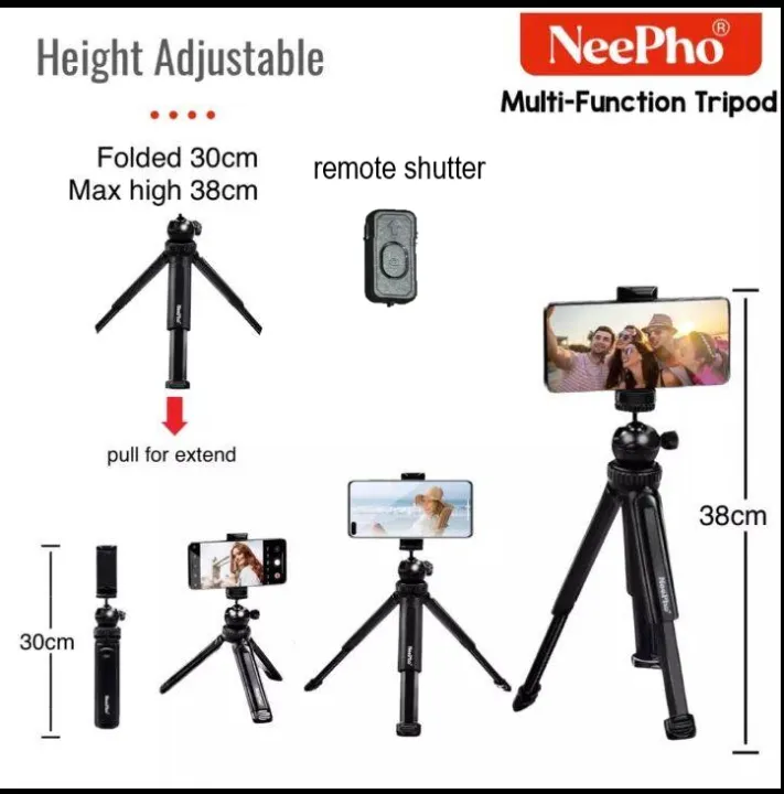 Lightweight Travel Tripod for Mobile Cameras