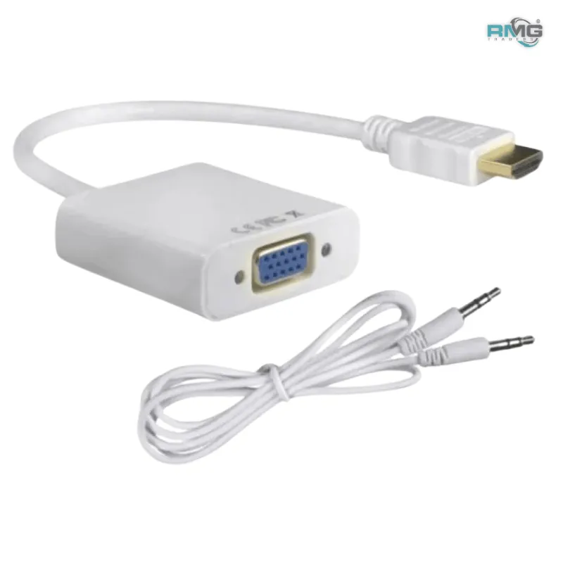Portable HDMI to VGA cable for desktop monitors and projectors
