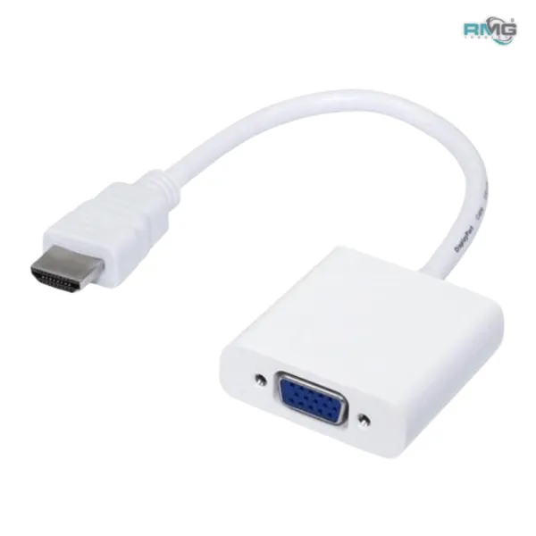 Black HDMI to VGA converter with separate audio support