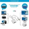 High-quality HDMI to VGA adapter cable with 3.5mm audio jack for laptops