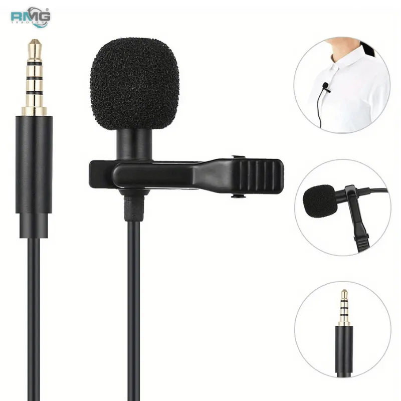 Portable 3.5mm Mini Lavalier Microphone for Clear Audio