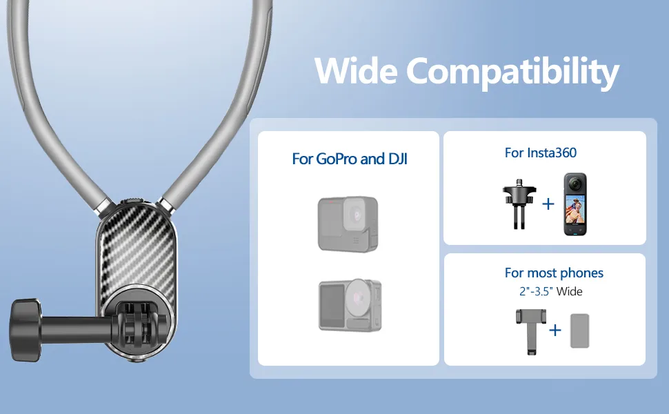 Neck Phone Holder for POV and Vlogging