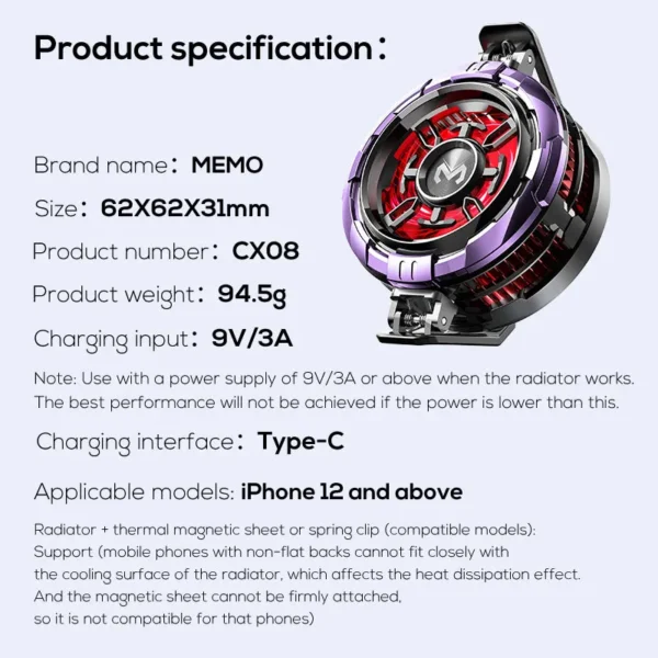 USB Mobile Cooler for Gaming Phones