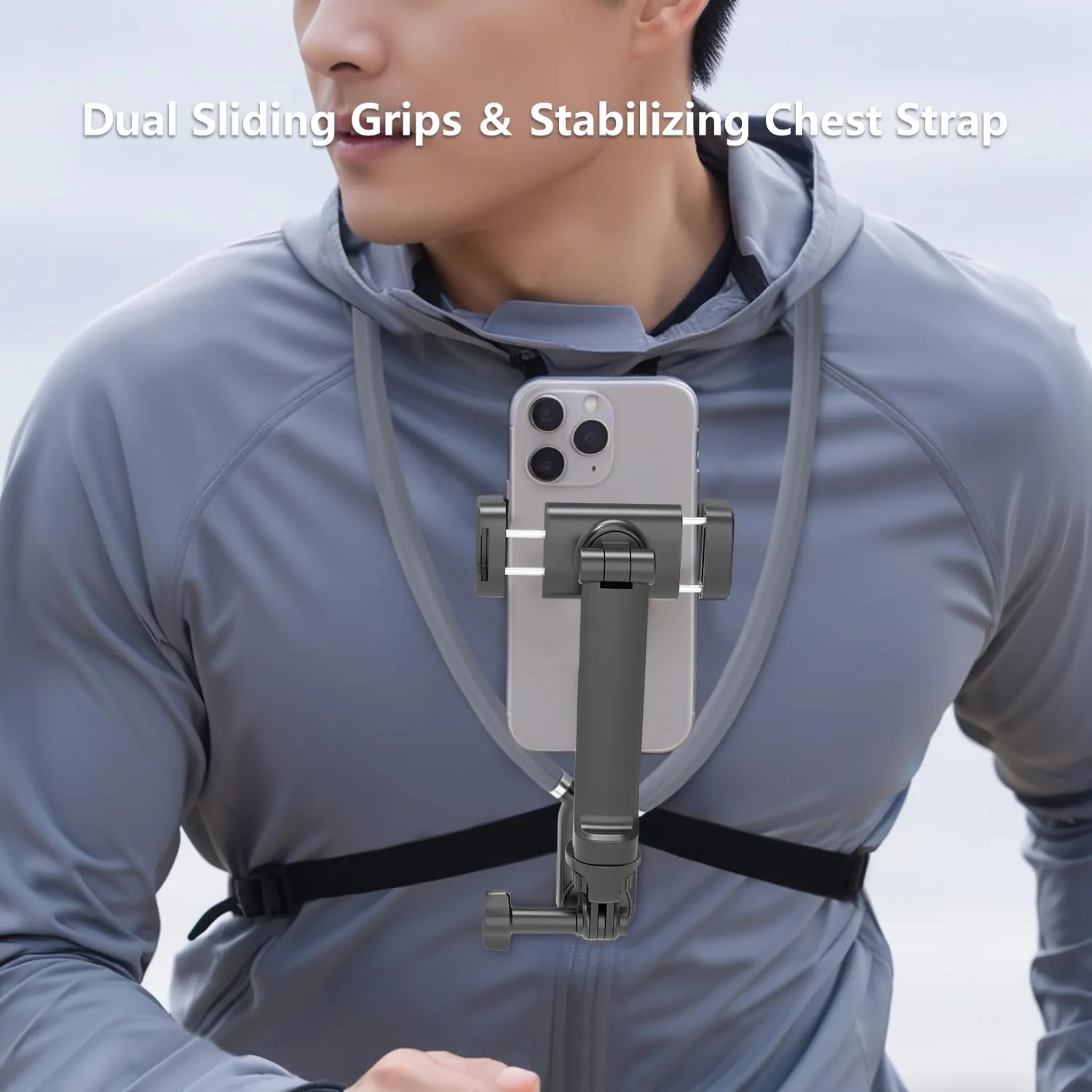 Neck-mounted phone holder