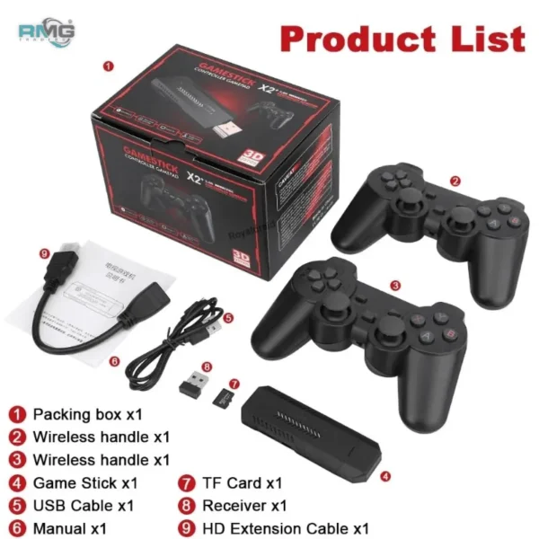 8-Bit Game Stick with Dual Controller Setup