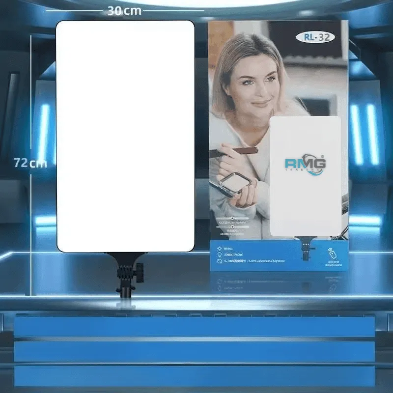 Portable square LED light panel for selfie videos