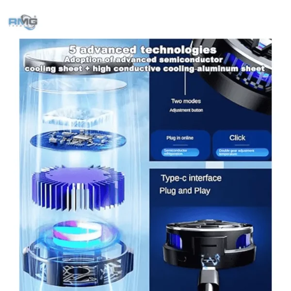 SL-10 Magnetic Mobile Radiator Phone Cooler Front View
