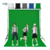 Backdrop stand setup with fabric background