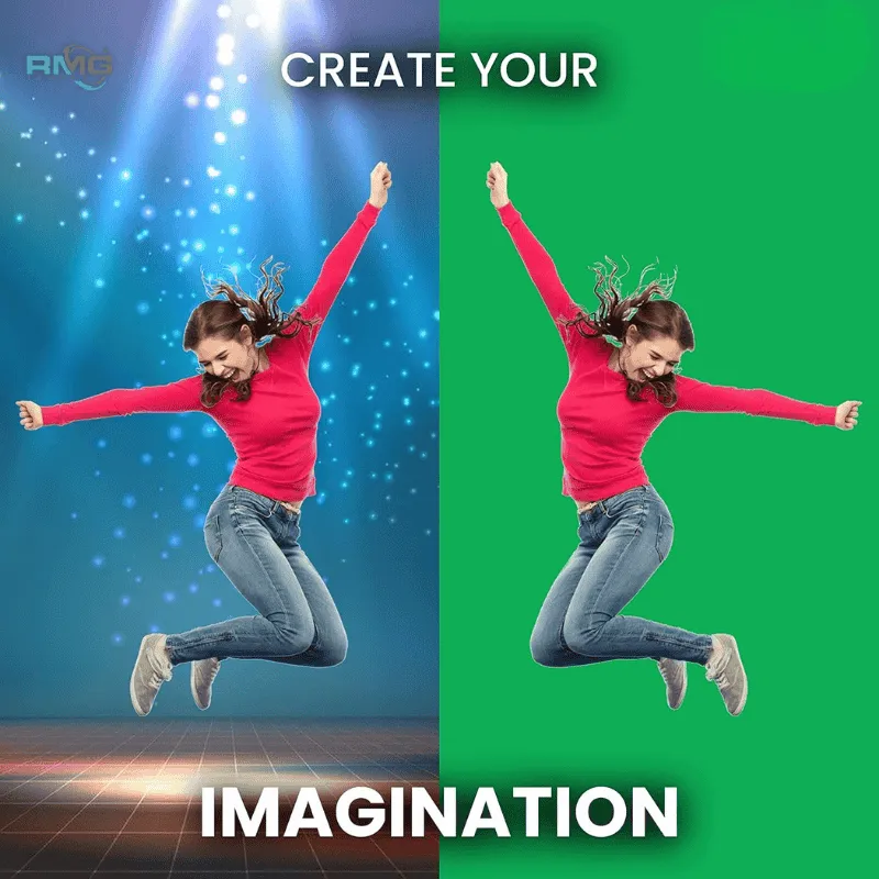 Streaming Green Screen Backdrop for Content Creators