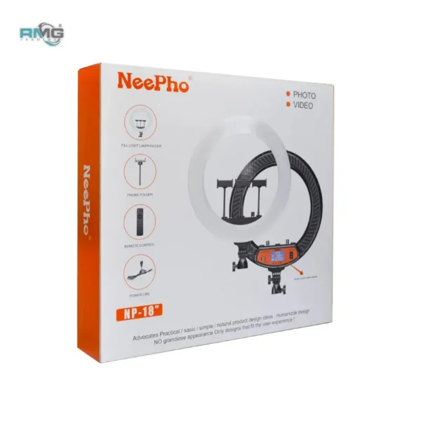 Adjustable ring light with tripod stand