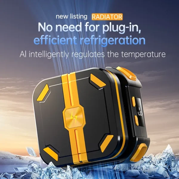 Gaming phone cooler with digital temperature display