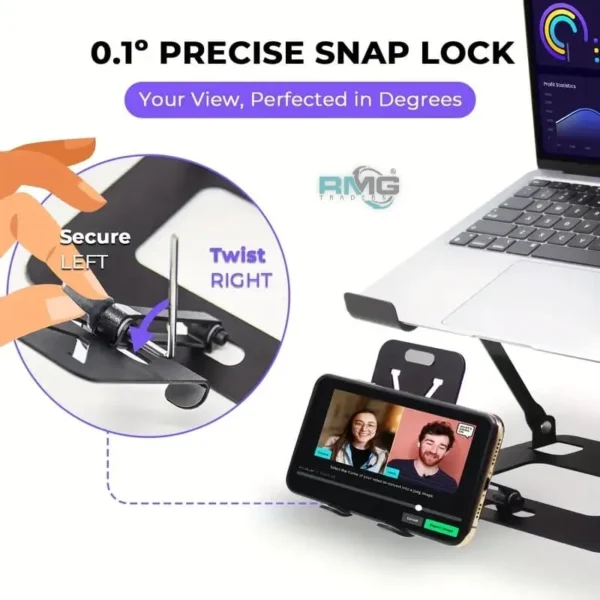 Foldable tablet stand in adjustable position