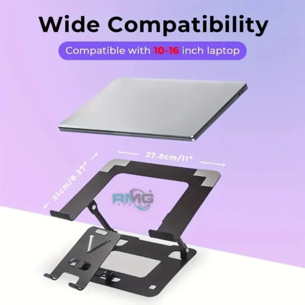 Ergonomic desktop stand for laptop