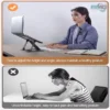 Phone and tablet supported on foldable stand