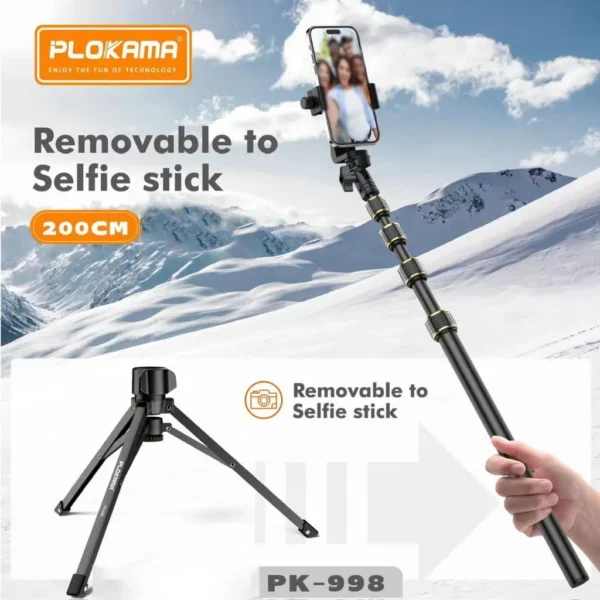 All-in-one tripod stand for camera, phone, and YouTube content