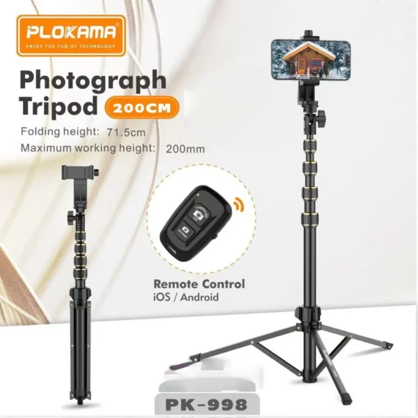 Plokama PK-998 tripod stand for mobile and DSLR photography