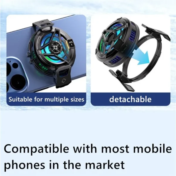 Gaming Phone Cooler with Magnetic Mount