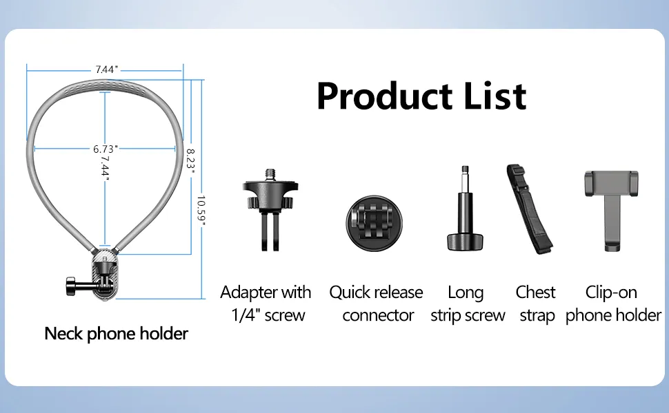 Vlog Selfie Neck Phone Stand Compatible with GoPro