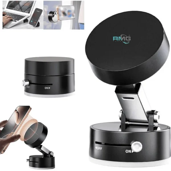 Magnetic suction phone holder with foldable