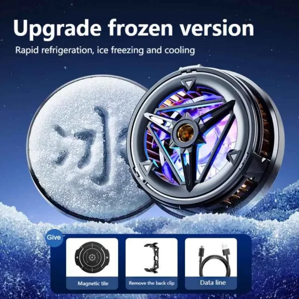 Smartphone Cooling Fan with LED Temperature Display