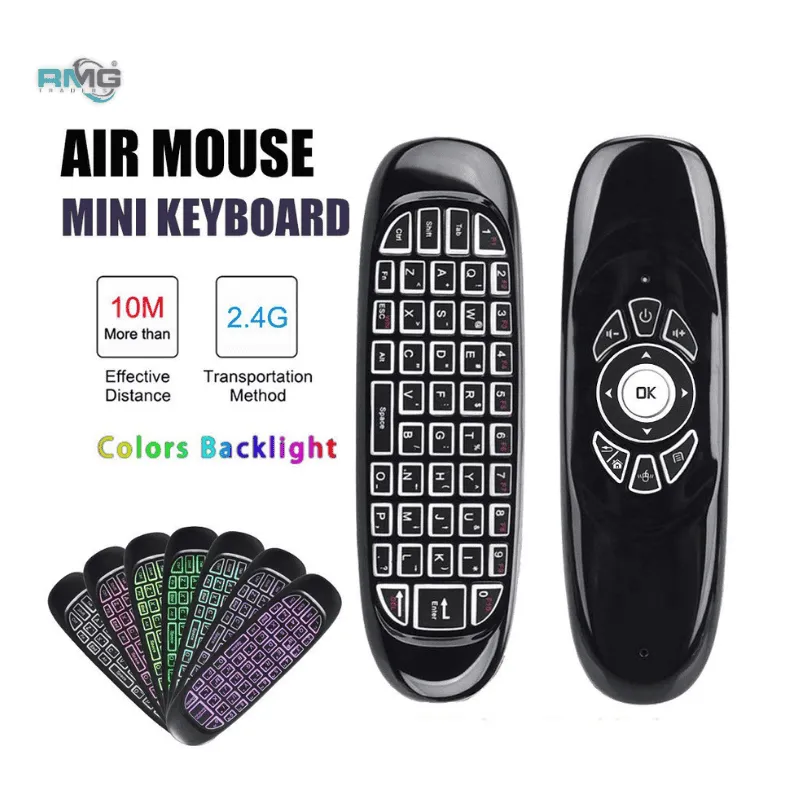 C120 Wireless Air Mouse Keyboard Remote – Your All-in-One Motion Sensing Remote for Android Smart TV, Mini PC
