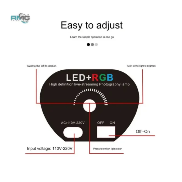 Compact RGB LED Video Light for Cameras