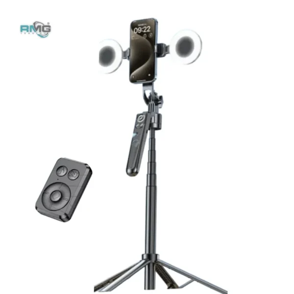 Plokama Auto-A7 Pro 360° rotating tripod with LED