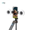 Adjustable mobile holder with LED light